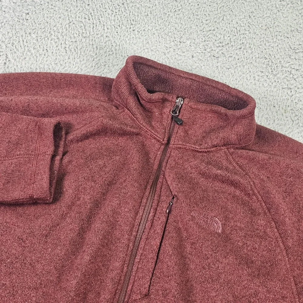 The North Face Fleece‎ Jacket Mens XL Red Full Zip Pockets Hiking Outdoor Warm